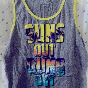Suns out guns out muscle tank